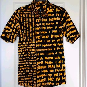 Sig on Smith Sig Zane Black Aloha Shirt Pullover